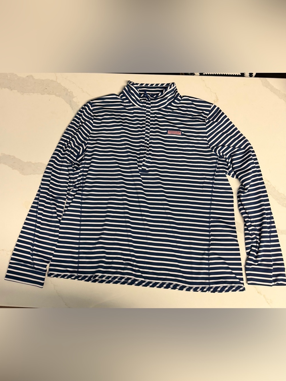 Vineyard Vines The Shep Shirt Striped Quarter-Zip Pullover